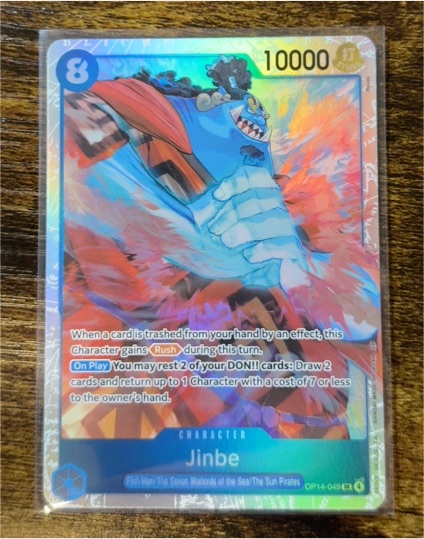 One Piece TCG OP14-049 Jinbe SR The Azure Sea's Seven — front