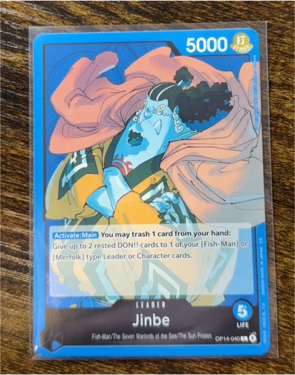 One Piece The Azure Sea's Seven OP14-040 Jinbe — front