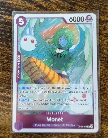 One Piece The Azure Sea's Seven #OP14-074 Monet — front