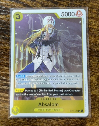 One Piece The Azure Sea's Seven #OP14-100 Absalom — front