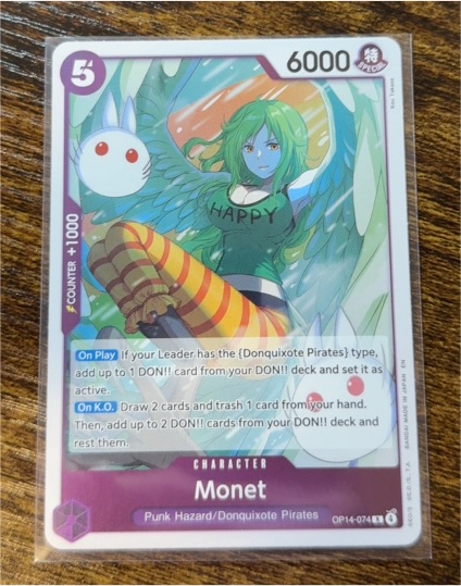 One Piece The Azure Sea's Seven OP14-074 Monet — front