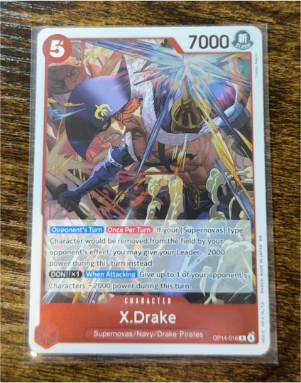 One Piece Card Game OP14-016 X.Drake — front