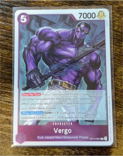 One Piece The Azure Sea's Seven OP14-061 Vergo — front