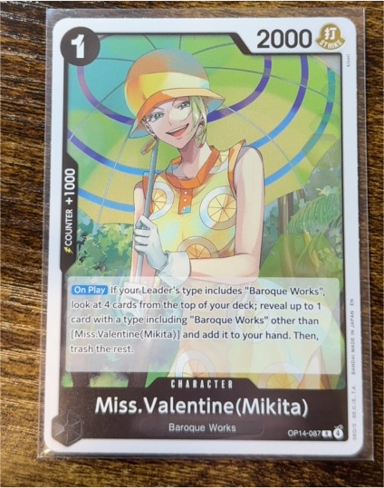 Miss.Valentine (Mikita) OP14-087 The Azure Sea's Seven — front