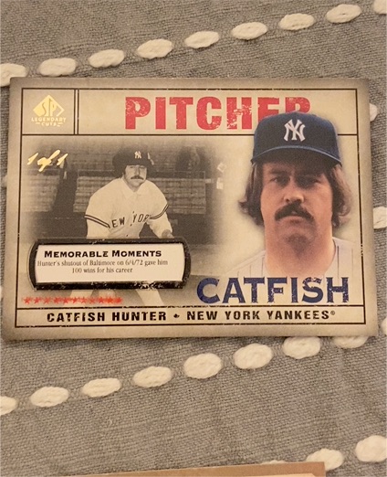 2008 Upper Deck SP Legendary Cuts #180 Catfish Hunter — front