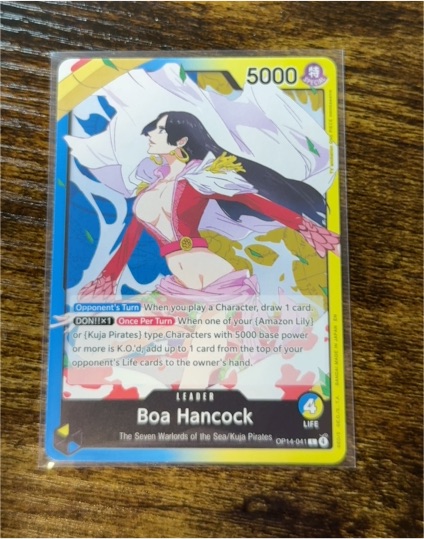One Piece Card Game OP14-041 Boa Hancock The Azure Sea's Seven Leader — front