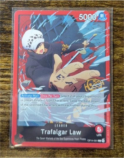 One Piece The Azure Sea's Seven #OP14-001 Trafalgar Law — front