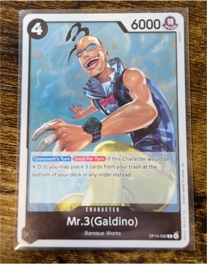 One Piece The Azure Sea's Seven OP14-092 Mr.3 (Galdino) — front