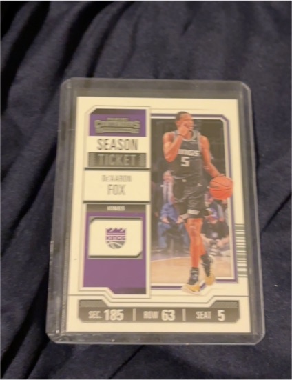 2023-24 Panini Contenders Season Ticket #40 De'Aaron Fox — front