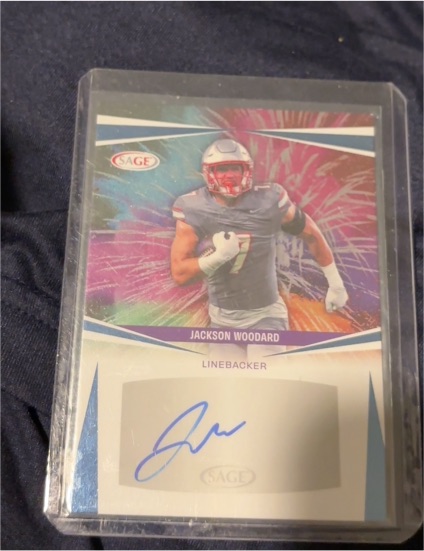 2025 Sage Autograph Jackson Woodard — front