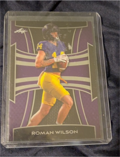 2025 Leaf Metal Football Blue Prizm #150 Roman Wilson — front