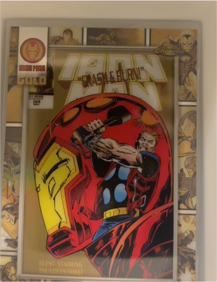 2025 Topps Chrome Marvel Iron Man Gold #304 — front