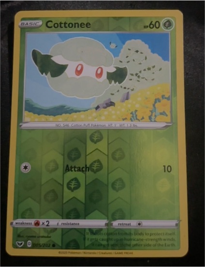 2020 Pokemon Sword & Shield #005 Cottonee — front