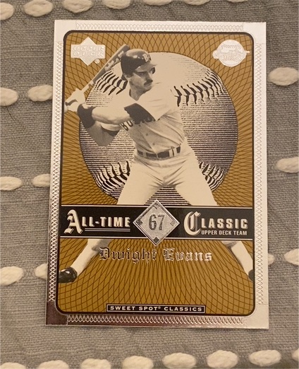 2002 Upper Deck Sweet Spot Classics #67 Dwight Evans — front