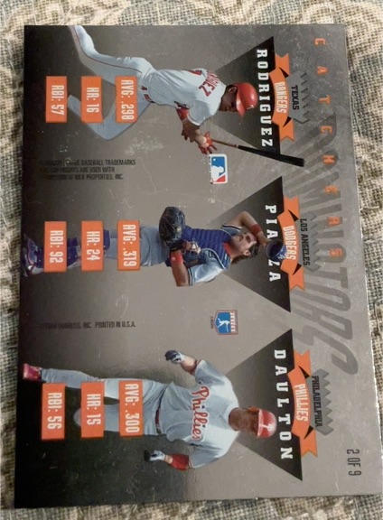 1995 Donruss Dominators #2 Rodriguez / Piazza / Daulton — front