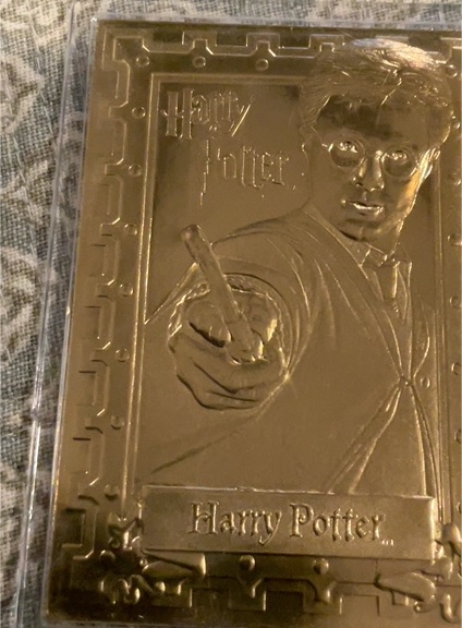Harry Potter Danbury Mint 22kt Gold Card — front