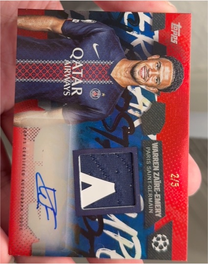 2023 Topps UEFA Champions League #2 Warren Zaïre-Emery — front