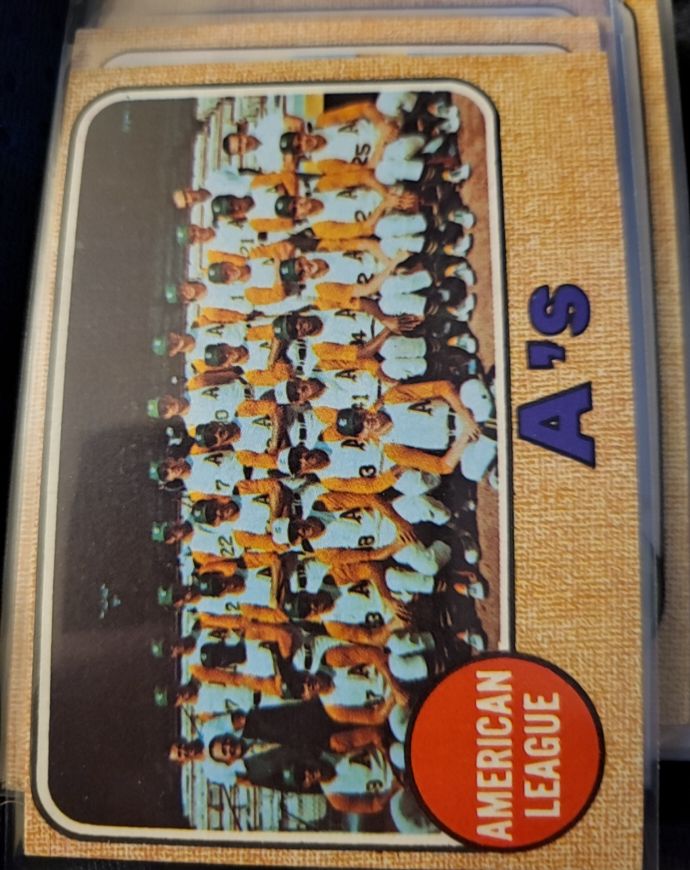 1968 Topps #554 Oakland Athletics Team Card — front