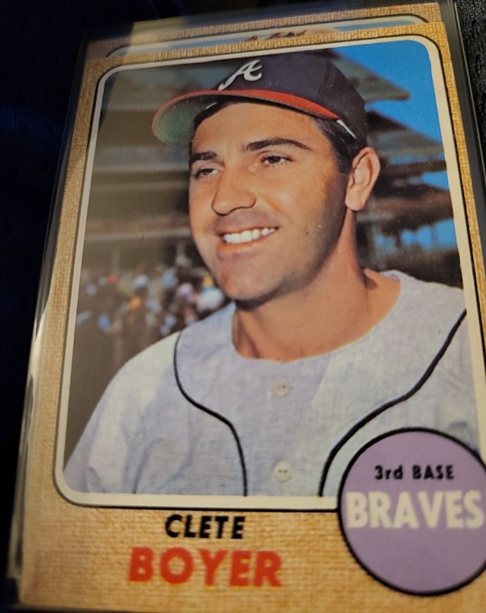 1968 Topps #550 Clete Boyer — front