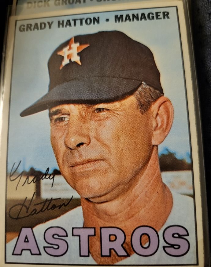 1967 Topps #347 Grady Hatton Houston Astros — front