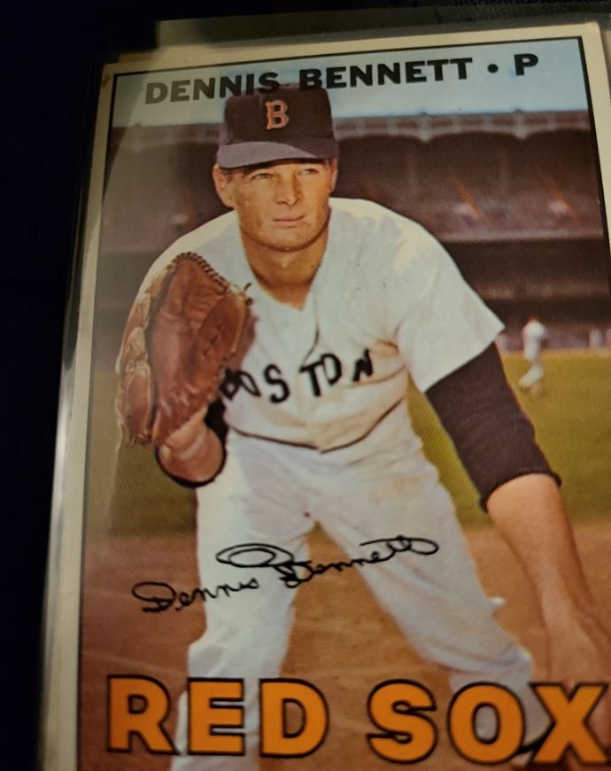 1967 Topps #206 Dennis Bennett Boston Red Sox — front