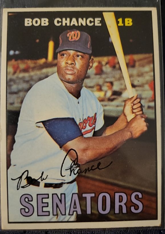 1967 Topps #349 Bob Chance Washington Senators — front