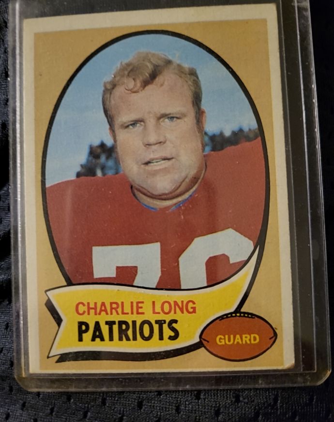 1970 Topps #188 Charlie Long Patriots — front