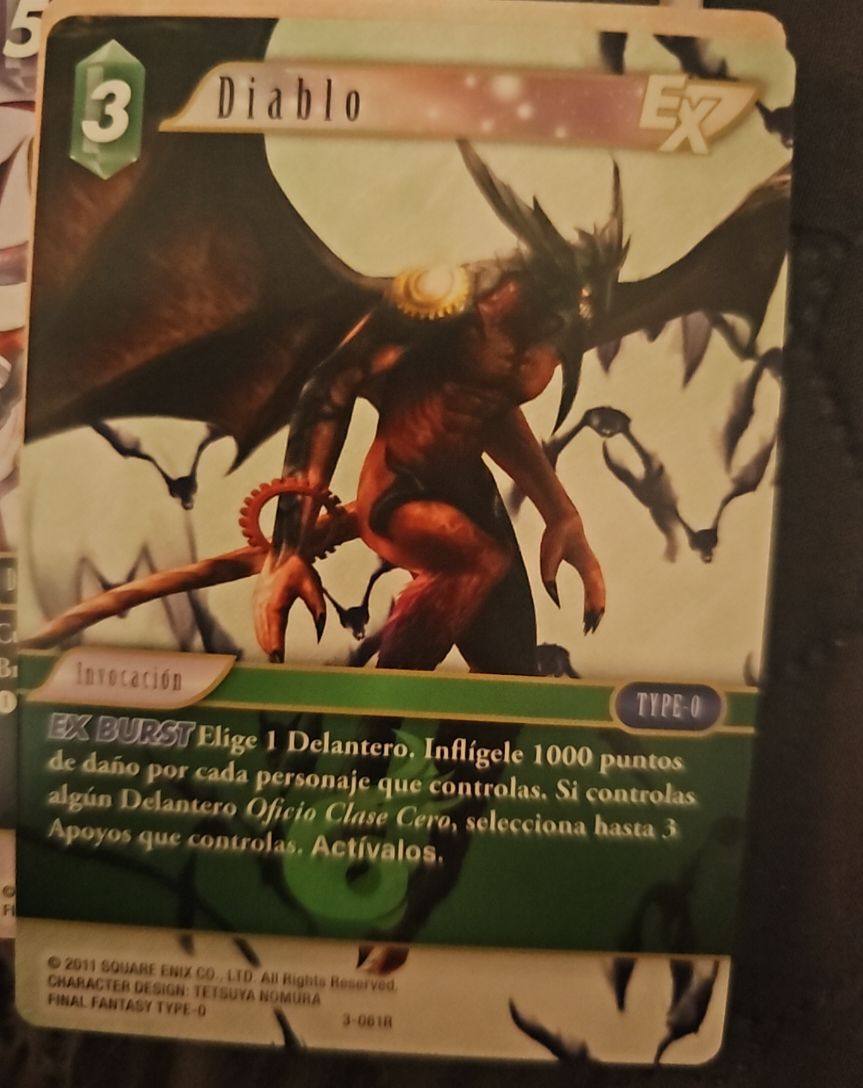2011 Final Fantasy TCG Opus III #3-061R Diablo EX — front