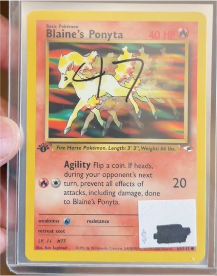 2000 Pokemon Gym Heroes #63 Blaine's Ponyta — front
