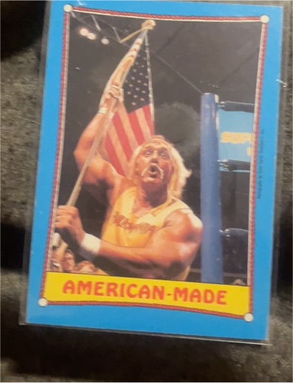 1987 Topps WWF #35 Hulk Hogan American-Made — front