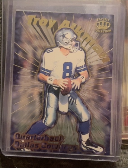 1996 Pacific Crown Collection Card-Supials #8 Troy Aikman — front