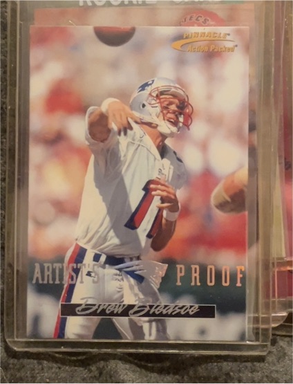 1996 Pinnacle Action Packed #12 Drew Bledsoe Artist's Proof — front