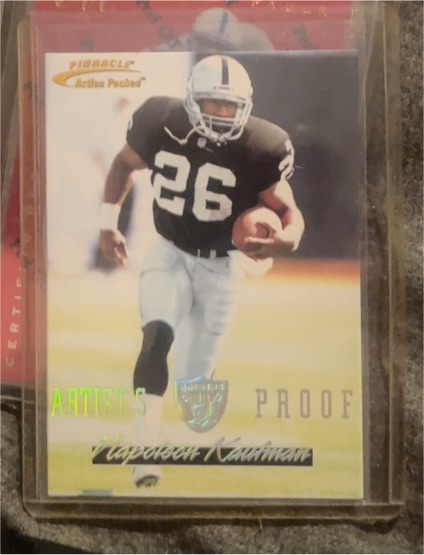 1996 Pacific Certified Active Patches Artists Proof #AP-1 Napoleon Kaufman — front
