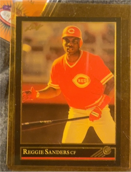 1990 Leaf #C Reggie Sanders — front