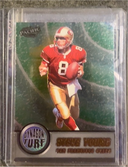 1998 Pacific Dynagon Turf #18 Steve Young — front