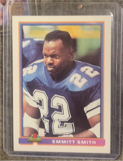 1991 Bowman #117 Emmitt Smith — front