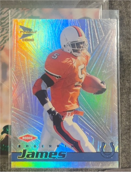 1999 Pacific Prism #61 Edgerrin James Rookie Card — front