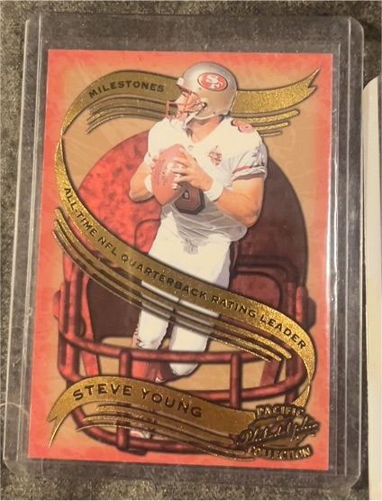 1997 Pacific Philadelphia Milestones Insert Steve Young — front