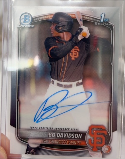 2025 Bowman Chrome #CPA-BD Bo Davidson — front