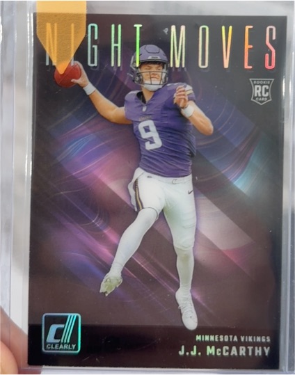 2024 Donruss Clearly #3 J.J. McCarthy Night Moves Rookie — front