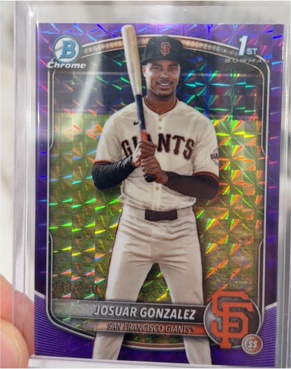 2025 Bowman Chrome #BCP-153 Josuar Gonzalez — front