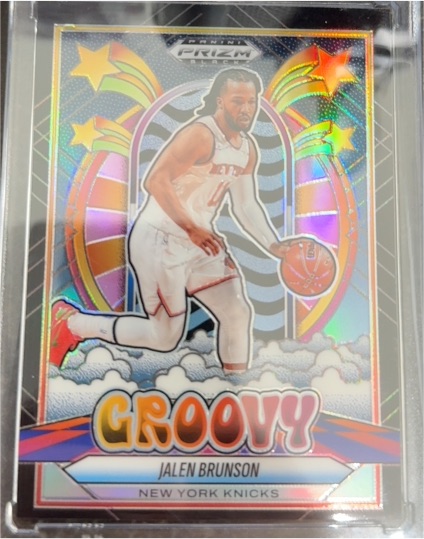 2024-25 Panini Prizm Black Groovy Jalen Brunson — front