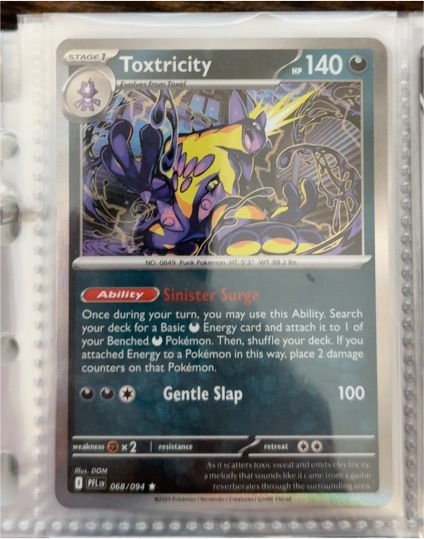 2025 Pokemon Phantasmal Flames #068 Toxtricity — front