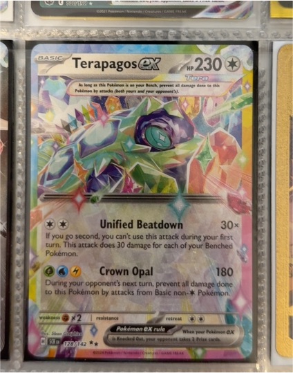 2024 Pokémon Stellar Crown #128/142 Terapagos ex — front