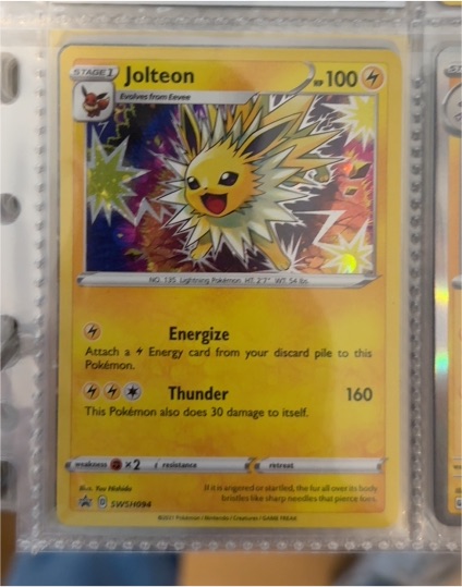 2021 Pokémon Sword & Shield Black Star Promo #SWSH094 Jolteon — front