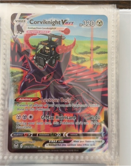 2022 Pokémon Sword & Shield Silver Tempest #TG19 Corviknight VMAX — front