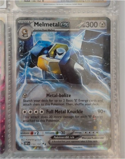 2023 Pokemon SV03: Obsidian Flames #153/197 Melmetal ex — front