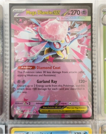 2025 Pokemon ME02: Phantasmal Flames #041/094 Mega Diancie ex — front