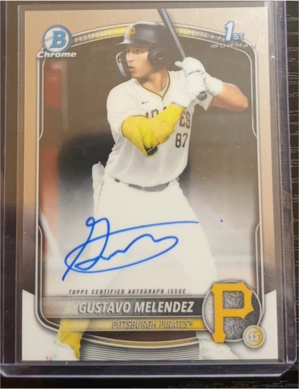 2025 Bowman Draft #CPA-GM Gustavo Melendez Chrome Prospect Autographs — front