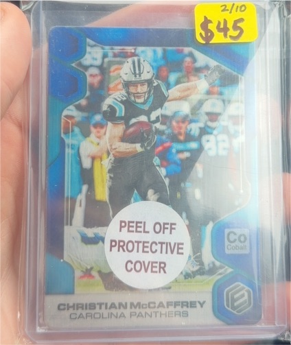 2019 Panini Elements Cobalt #18 Christian McCaffrey — front